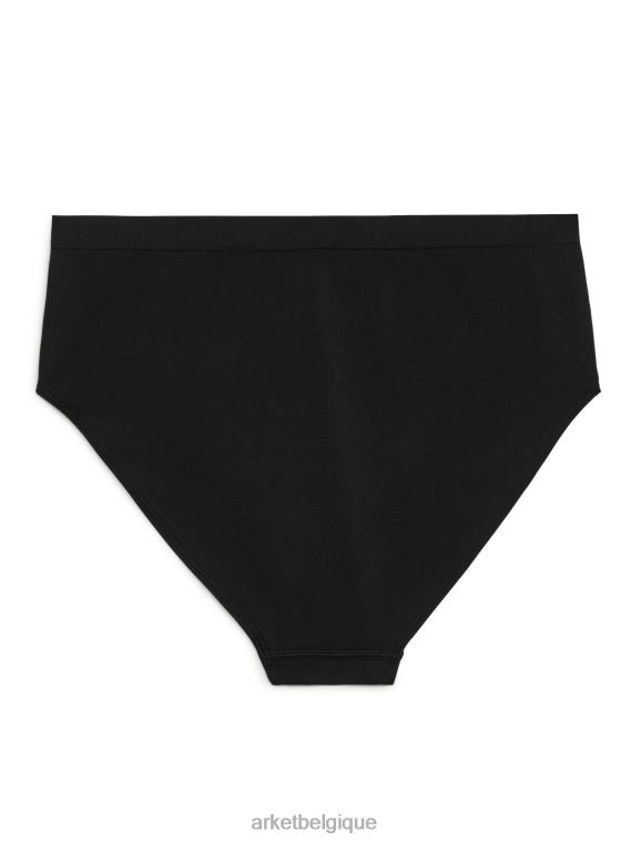 ARKET culotte taille haute sans couture femmes noir T46DR539 vêtements