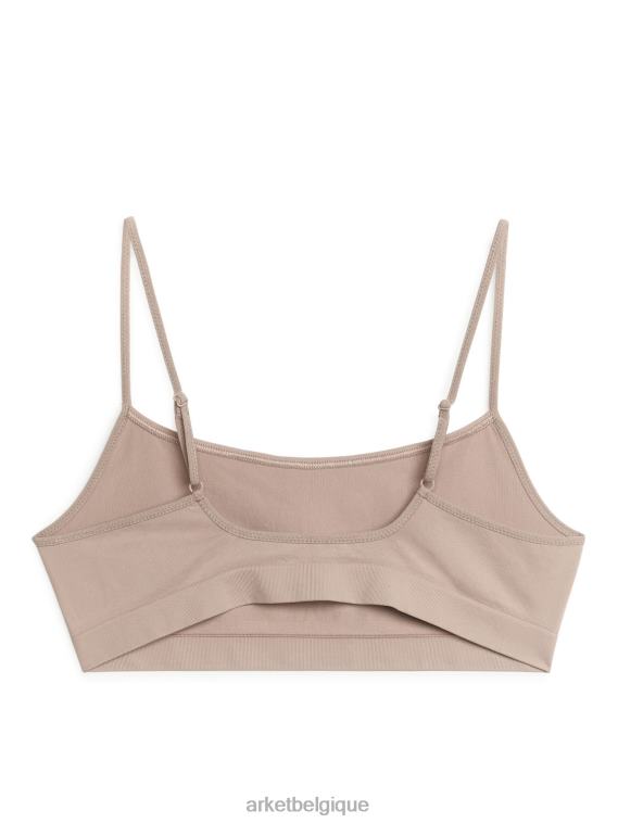 ARKET haut doux sans couture femmes beige T46DR540 vêtements