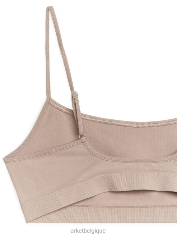 ARKET haut doux sans couture femmes beige T46DR540 vêtements