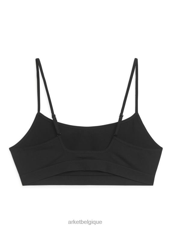 ARKET haut doux sans couture femmes noir T46DR532 vêtements
