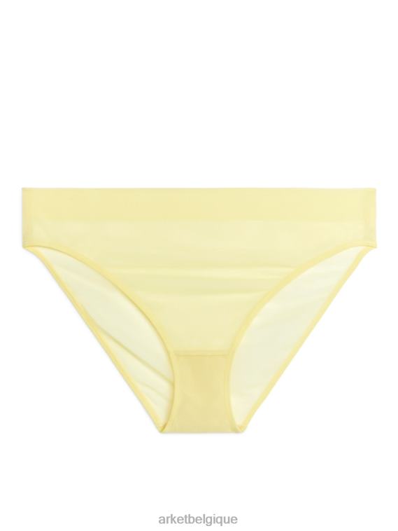 ARKET slip en résille femmes jaune T46DR547 vêtements
