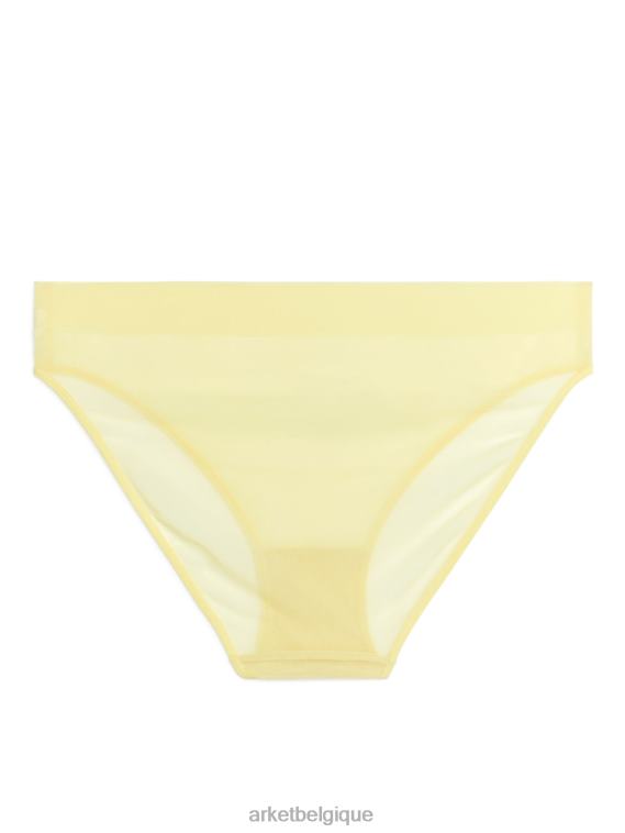 ARKET slip en résille femmes jaune T46DR547 vêtements