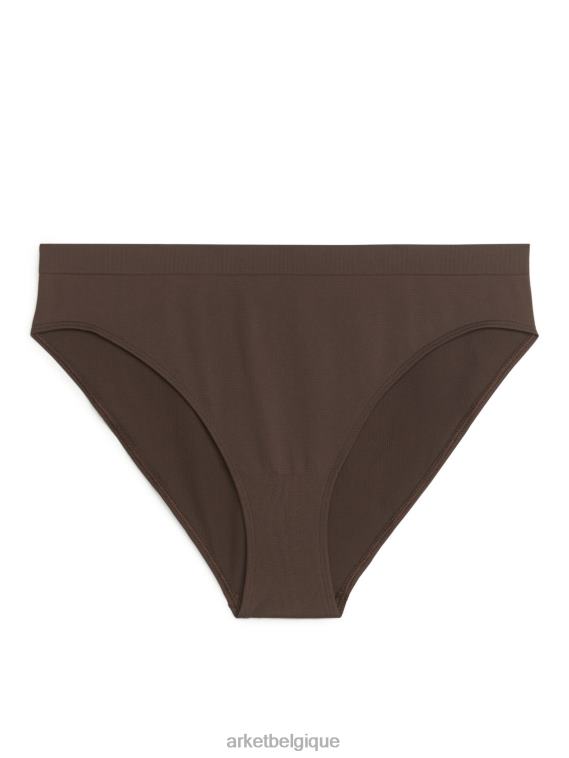 ARKET slip sans couture femmes marron foncé T46DR541 vêtements
