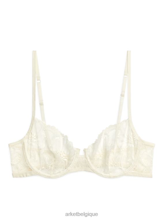 ARKET soutien-gorge à armatures en dentelle femmes blanc cassé T46DR561 vêtements