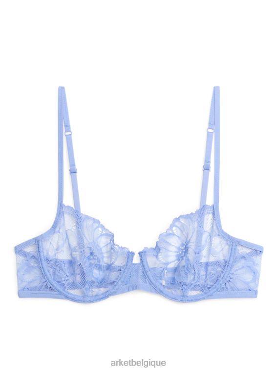 ARKET soutien-gorge à armatures en dentelle femmes bleu T46DR555 vêtements