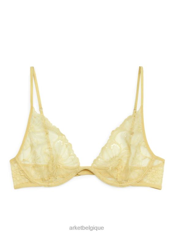 ARKET soutien-gorge à armatures en dentelle femmes jaune T46DR534 vêtements
