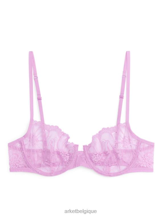 ARKET soutien-gorge à armatures en dentelle femmes rose T46DR549 vêtements