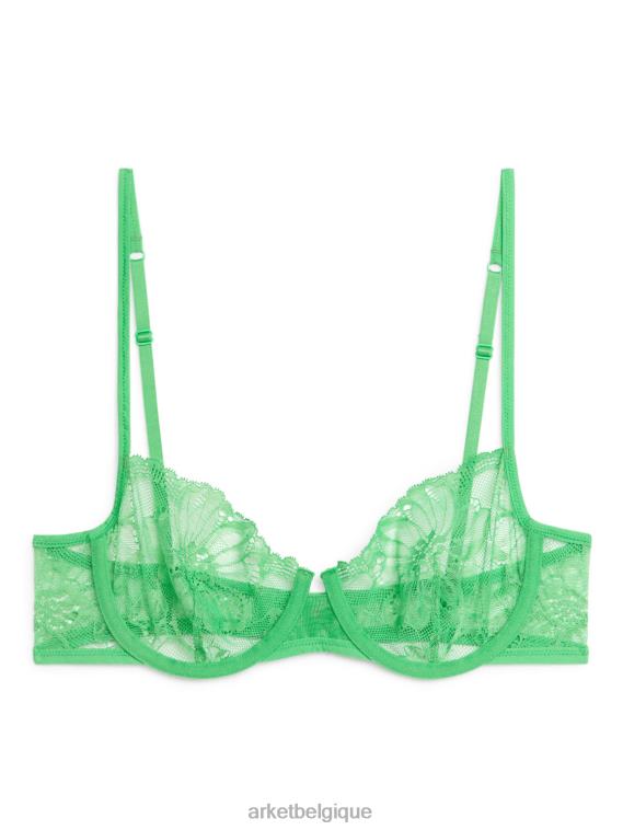 ARKET soutien-gorge à armatures en dentelle femmes vert T46DR557 vêtements