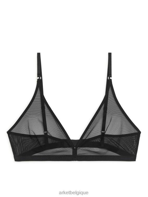 ARKET soutien-gorge en maille douce femmes noir T46DR564 vêtements