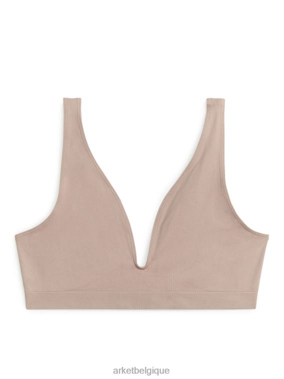 ARKET soutien-gorge souple sans couture femmes beige T46DR559 vêtements