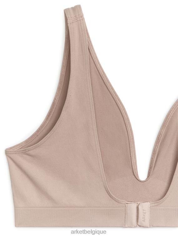 ARKET soutien-gorge souple sans couture femmes beige T46DR559 vêtements