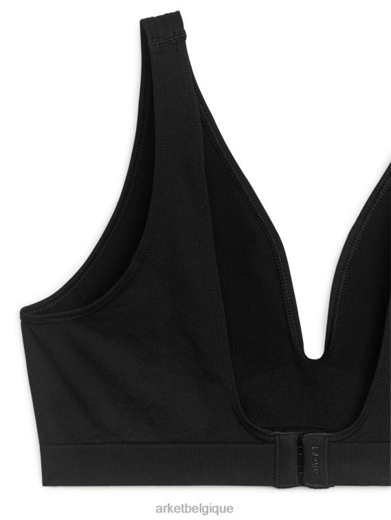 ARKET soutien-gorge souple sans couture femmes noir T46DR538 vêtements