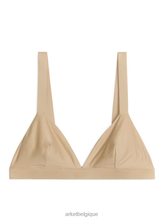 ARKET soutien-gorge triangle doux femmes beige T46DR545 vêtements