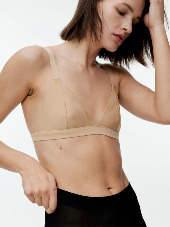 ARKET soutien-gorge triangle doux femmes beige T46DR545 vêtements