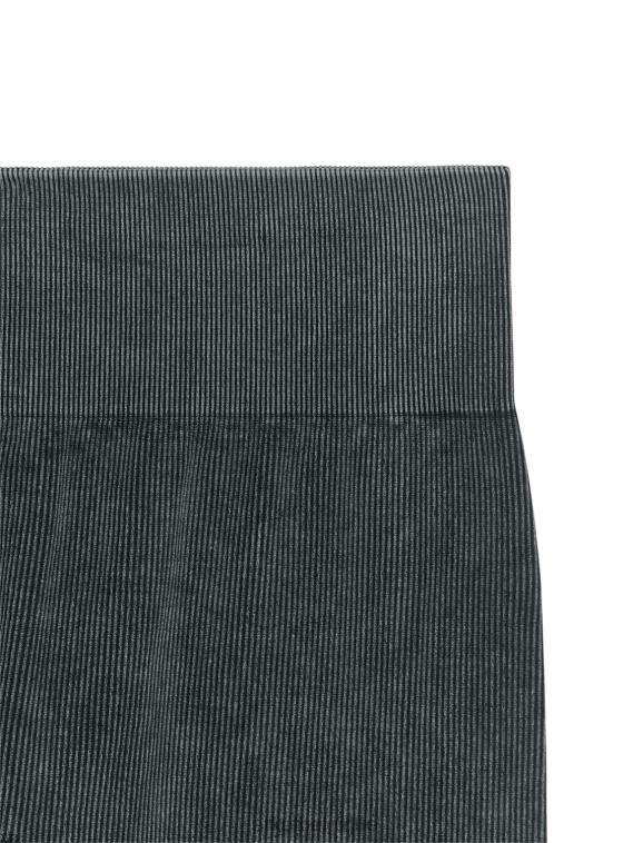ARKET collants côtelés sans couture femmes noir délavé T46DR508 vêtements