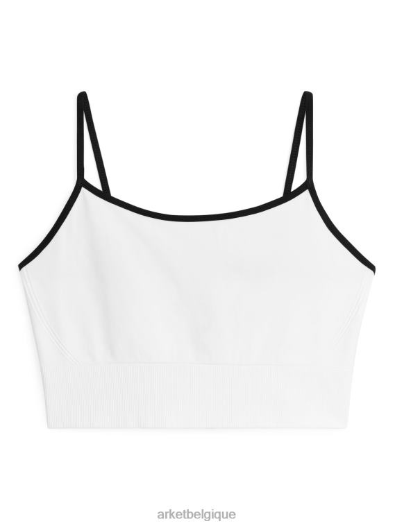 ARKET soutien-gorge de yoga sans couture femmes blanc noir T46DR503 vêtements