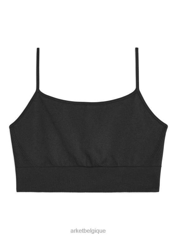 ARKET soutien-gorge de yoga sans couture femmes noir T46DR510 vêtements