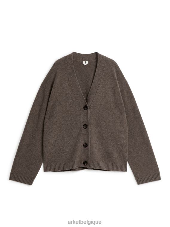 ARKET cardigan en cachemire femmes mélange marron T46DR423 vêtements