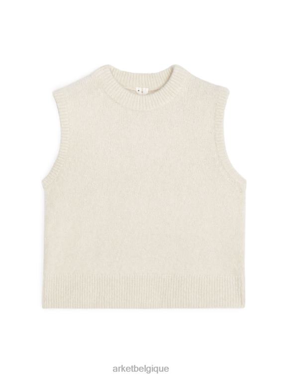 ARKET gilet tricoté en alpaga et yak femmes beige clair T46DR449 vêtements