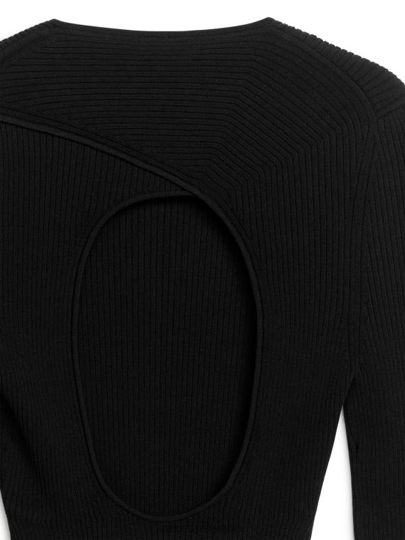 ARKET haut à dos ouvert femmes noir T46DR348 vêtements
