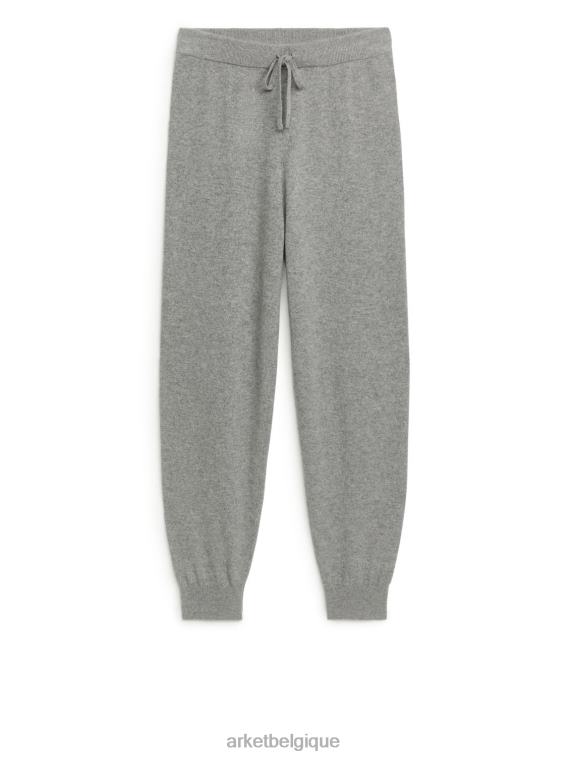 ARKET pantalon en maille de cachemire femmes gris T46DR529 vêtements