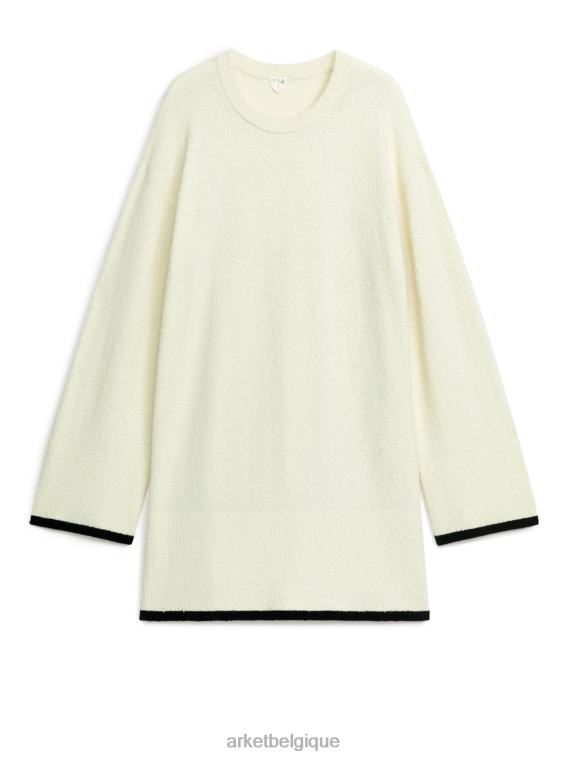 ARKET pull bouclé femmes blanc cassé/noir T46DR360 vêtements
