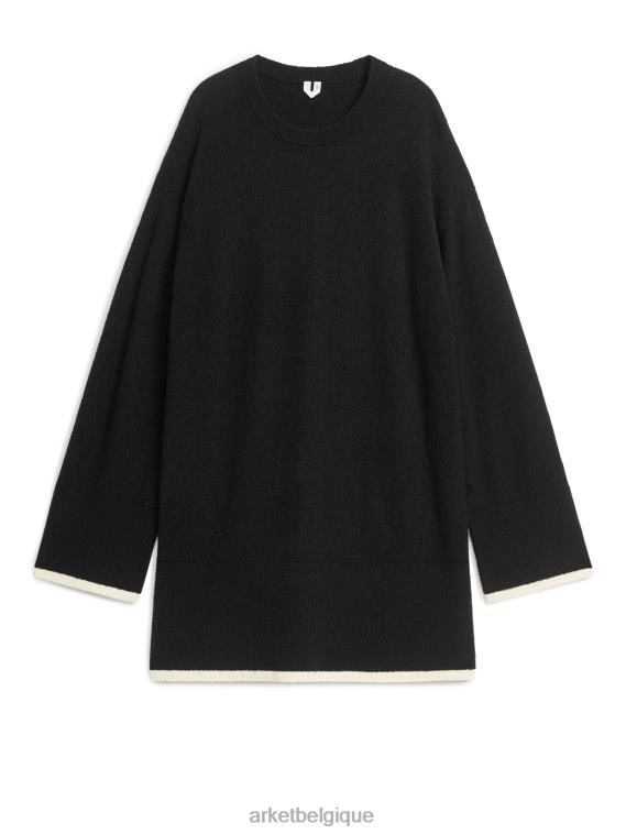 ARKET pull bouclé femmes noir blanc T46DR361 vêtements
