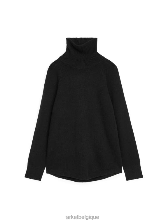 ARKET pull à col roulé en cachemire à manches raglan femmes noir T46DR446 vêtements