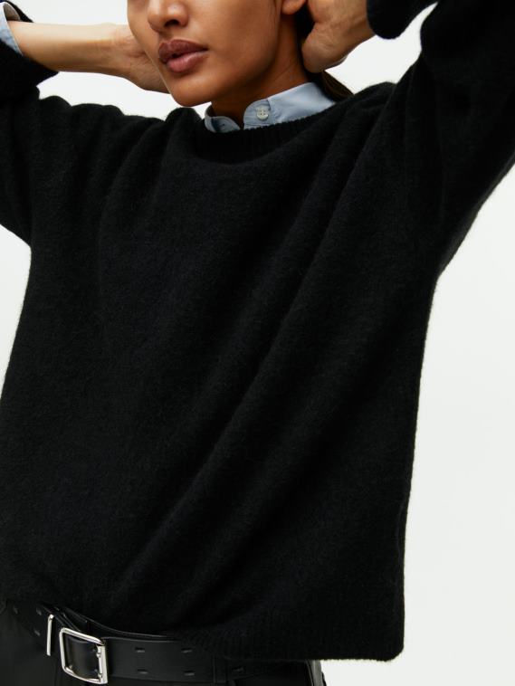 ARKET pull en alpaga mélangé femmes noir T46DR403 vêtements