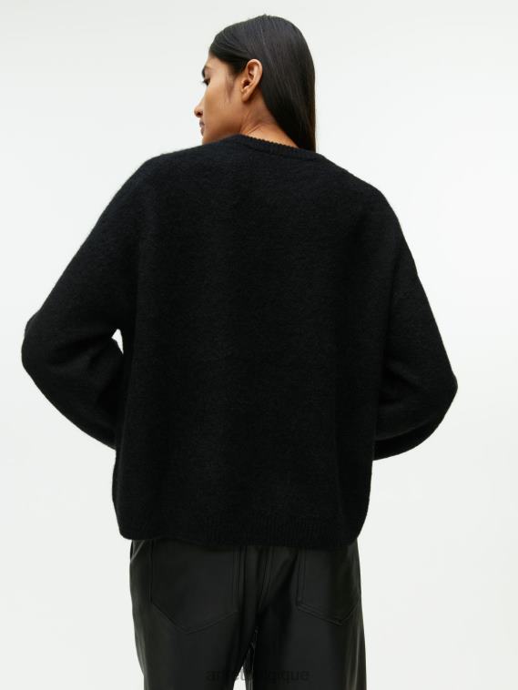ARKET pull en alpaga mélangé femmes noir T46DR403 vêtements