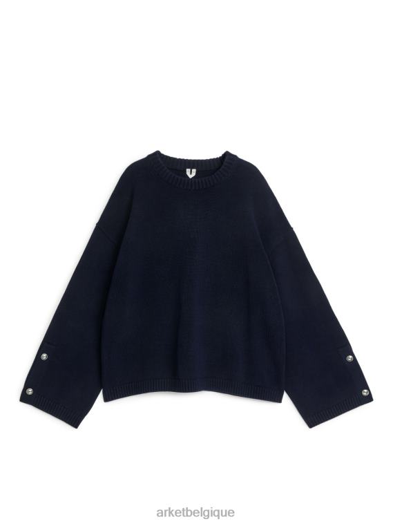 ARKET pull en coton femmes bleu T46DR413 vêtements