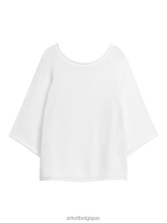 ARKET pull en coton tricoté femmes blanc T46DR404 vêtements