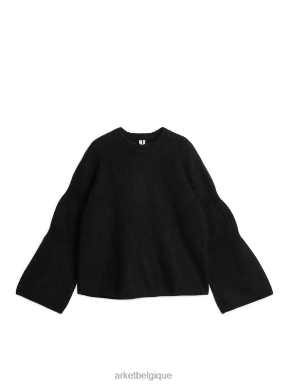 ARKET pull en mohair mélangé femmes noir T46DR430 vêtements