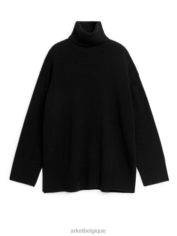 ARKET pull oversize à col roulé en cachemire femmes noir T46DR439 vêtements