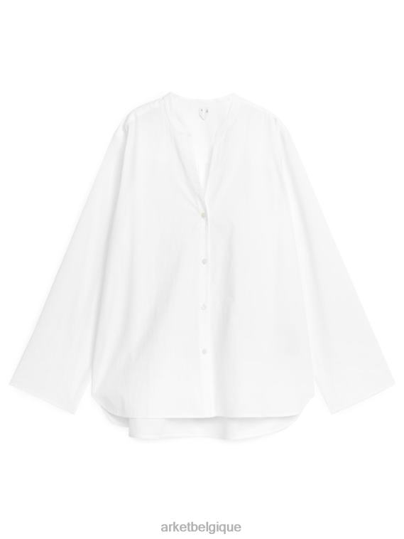 ARKET chemise en coton lavé femmes blanc T46DR32 vêtements