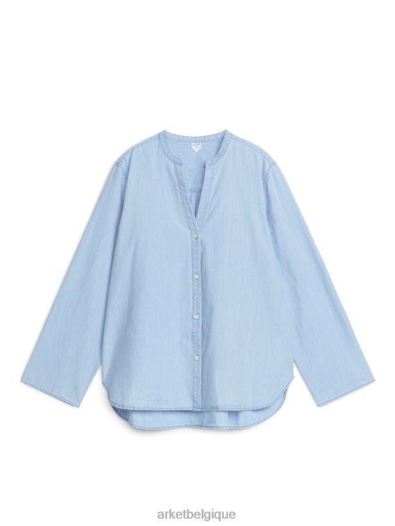 ARKET chemise en jean léger femmes bleu clair T46DR29 vêtements