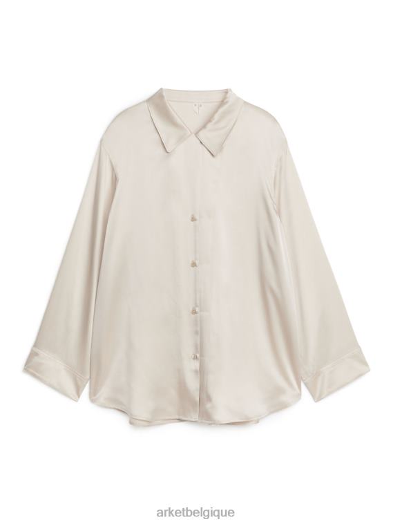 ARKET chemise en soie femmes beige T46DR517 vêtements