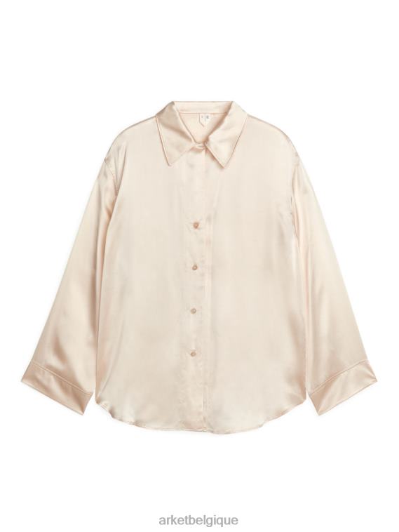 ARKET chemise en soie femmes blanc cassé T46DR528 vêtements