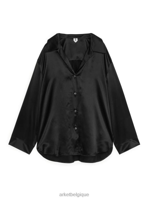 ARKET chemise en soie femmes noir T46DR530 vêtements