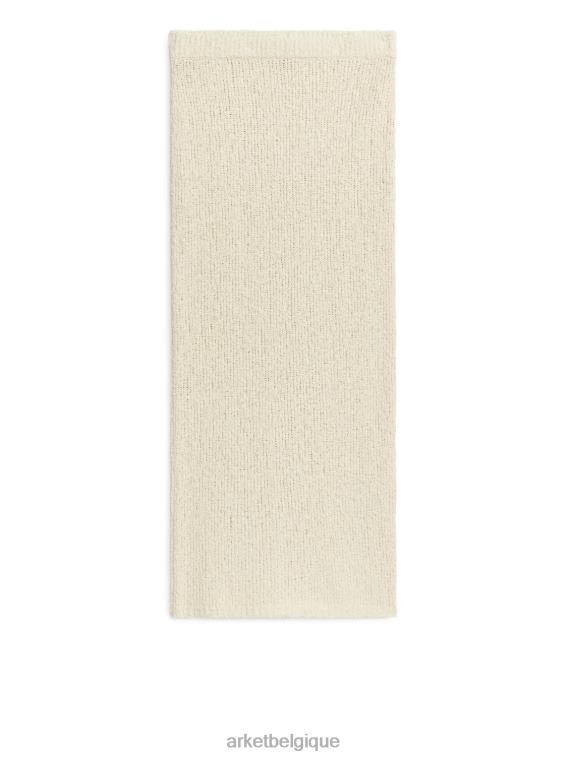 ARKET jupe bouclée en maille femmes blanc cassé T46DR250 vêtements