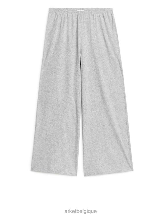 ARKET pantalon de pyjama en coton femmes gris mélangé T46DR520 vêtements