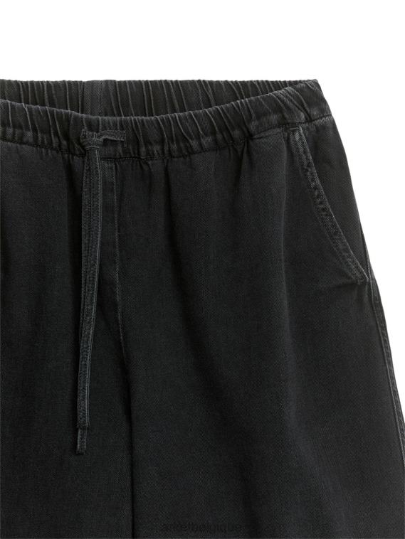 ARKET pantalon en jean décontracté femmes noir délavé T46DR183 vêtements