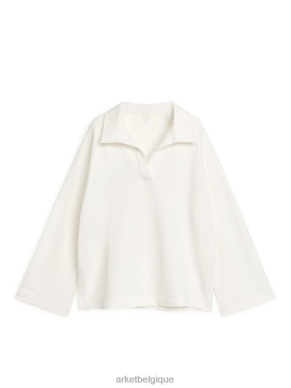 ARKET polo en molleton femmes blanc T46DR518 vêtements