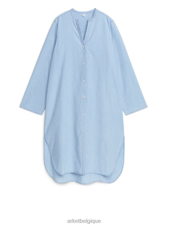 ARKET robe chemise en jean léger femmes bleu T46DR82 vêtements