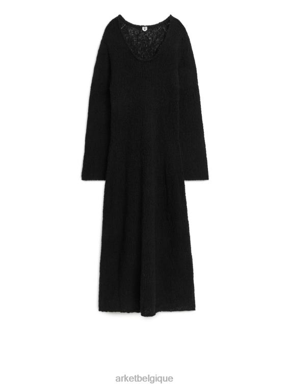 ARKET robe longue bouclée femmes noir T46DR80 vêtements