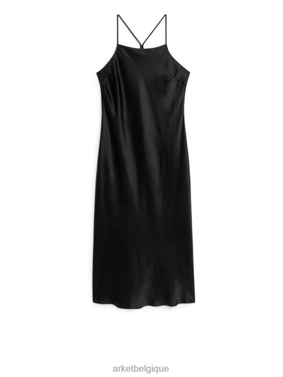 ARKET robe nuisette en soie femmes noir T46DR134 vêtements