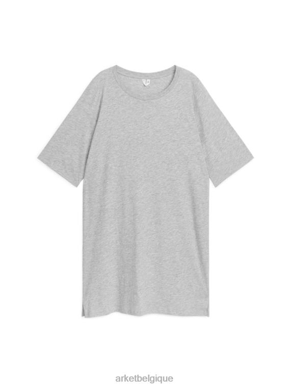 ARKET t-shirt de nuit femmes gris mélangé T46DR525 vêtements