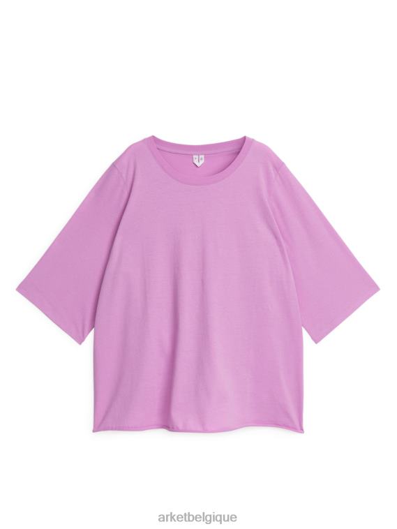 ARKET t-shirt de pyjama en coton femmes rose T46DR512 vêtements