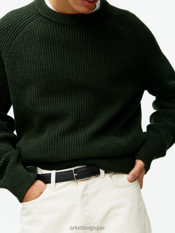 ARKET ceinture en cuir Hommes noir T46DR1334 accessoires