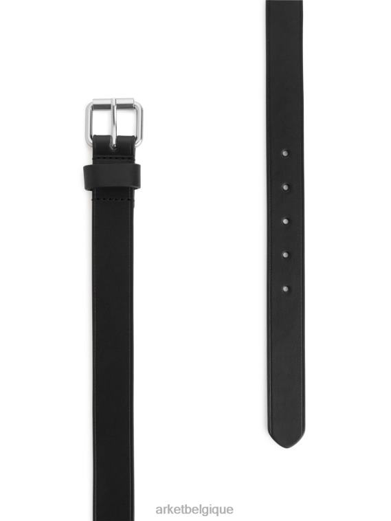 ARKET ceinture fine en cuir Hommes noir T46DR1328 accessoires